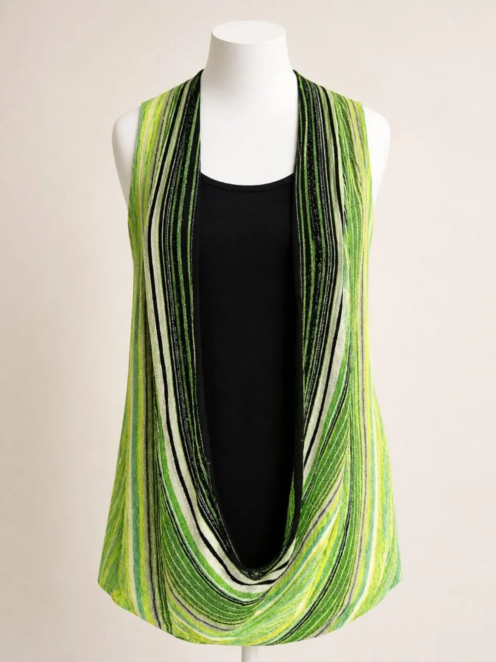 INC International Concepts Open Front Tunic w/att’d Tank Size XL EUC - Picture 1 of 12